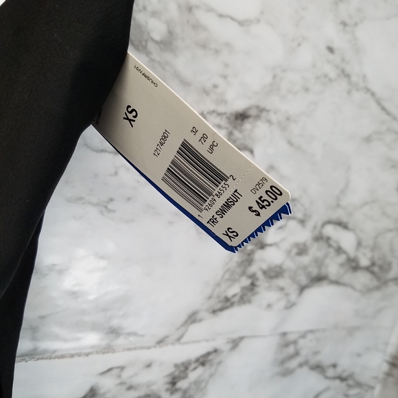 Adidas Womens Black Swimsuit Black Originals Logo - Picture 3 of 5